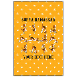 Yoga Dogs Sun Salutations Wood Print - 20x30 (Personalized)
