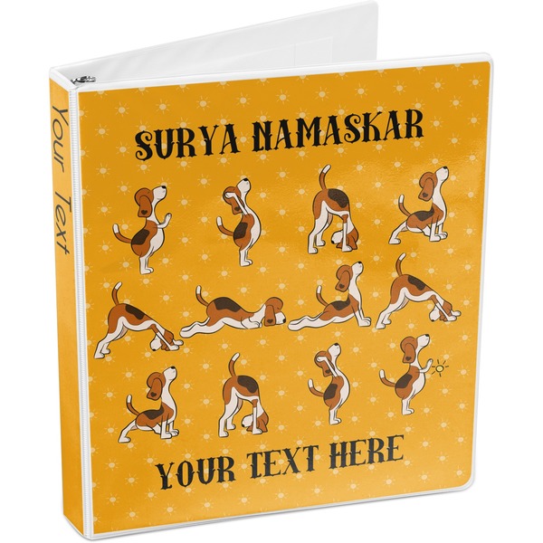Yoga Dogs Sun Salutations 3-Ring Binder 3/4 - Main