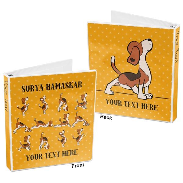 Yoga Dogs Sun Salutations 3-Ring Binder Front and Back