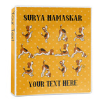 Yoga Dogs Sun Salutations 3-Ring Binder - 1 inch (Personalized)