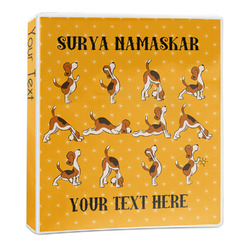 Yoga Dogs Sun Salutations 3-Ring Binder (Personalized)