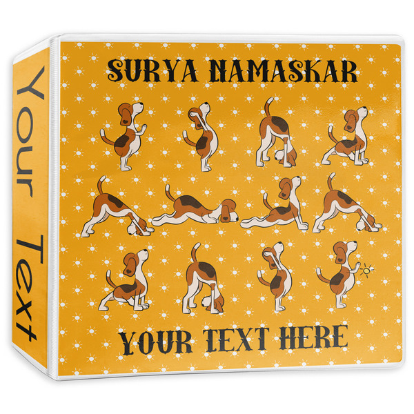 Custom Yoga Dogs Sun Salutations 3-Ring Binder - 3 inch (Personalized)