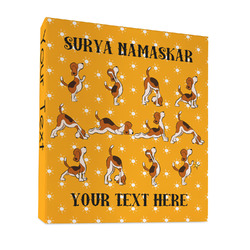 Yoga Dogs Sun Salutations 3 Ring Binder - Full Wrap - 1" (Personalized)