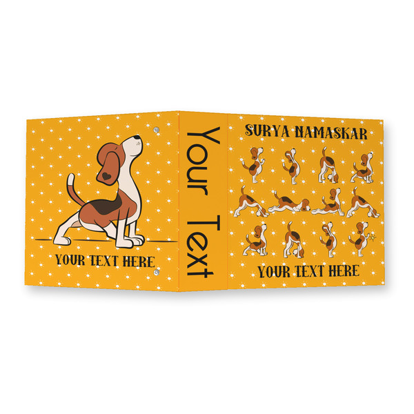 Yoga Dogs Sun Salutations 3 Ring Binders - Full Wrap - 2" - OPEN OUTSIDE