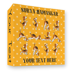 Yoga Dogs Sun Salutations 3 Ring Binder - Full Wrap - 3" (Personalized)