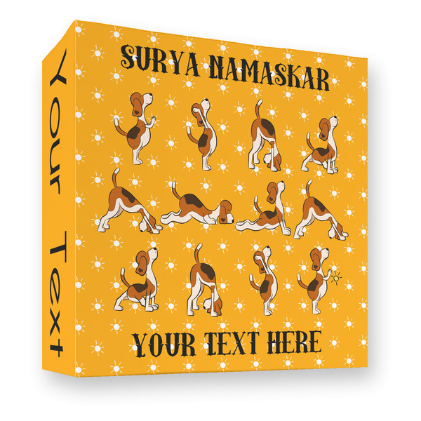 Yoga Dogs Sun Salutations 3 Ring Binders - Full Wrap - 3" - FRONT