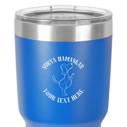 Yoga Dogs Sun Salutations 30 oz Stainless Steel Tumbler - Royal Blue - Single-Sided (Personalized)