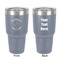 Yoga Dogs Sun Salutations 30 oz Stainless Steel Ringneck Tumbler - Grey - Double Sided - Front & Back