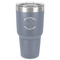 Yoga Dogs Sun Salutations 30 oz Stainless Steel Ringneck Tumbler - Grey - Front
