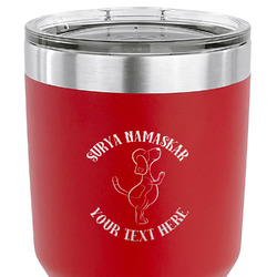 Yoga Dogs Sun Salutations 30 oz Stainless Steel Tumbler - Red - Single Sided (Personalized)
