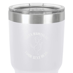 Yoga Dogs Sun Salutations 30 oz Stainless Steel Tumbler - White - Single-Sided (Personalized)
