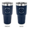 Yoga Dogs Sun Salutations 30 oz Stainless Steel Tumbler - Navy - Double Sided (Personalized)