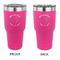 Yoga Dogs Sun Salutations 30 oz Stainless Steel Tumbler - Pink - Double Sided (Personalized)