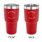 Yoga Dogs Sun Salutations 30 oz Stainless Steel Tumbler - Red - Double Sided (Personalized)