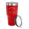 Yoga Dogs Sun Salutations 30 oz Stainless Steel Ringneck Tumblers - Red - LID OFF