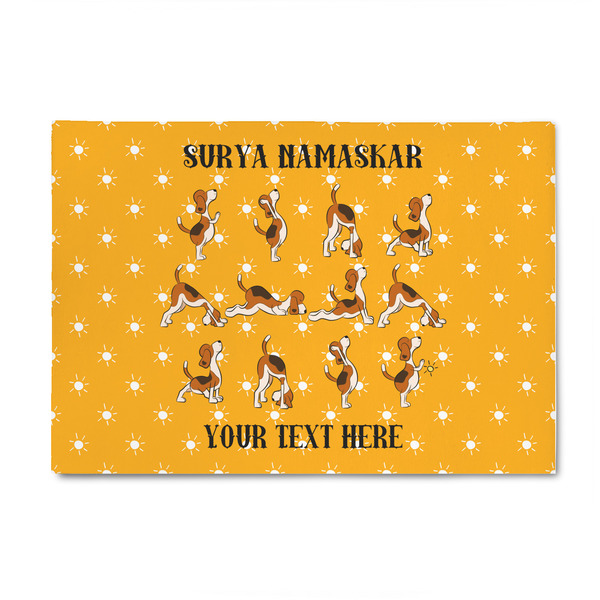 Custom Yoga Dogs Sun Salutations 4' x 6' Indoor Area Rug (Personalized)