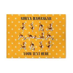 Yoga Dogs Sun Salutations 5' x 7' Indoor Area Rug (Personalized)
