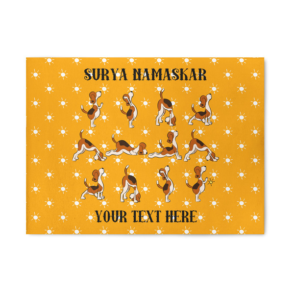 Custom Yoga Dogs Sun Salutations Area Rug (Personalized)