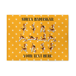 Yoga Dogs Sun Salutations 5' x 7' Patio Rug (Personalized)