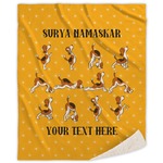 Yoga Dogs Sun Salutations Sherpa Throw Blanket - 50"x60" (Personalized)