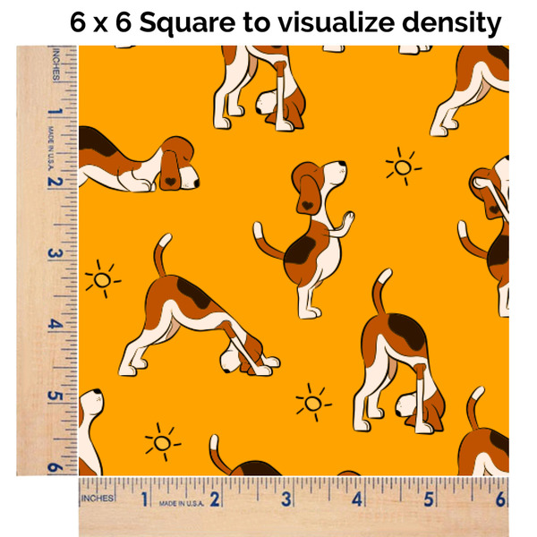 Yoga Dogs Sun Salutations 6x6 Swatch of Fabric