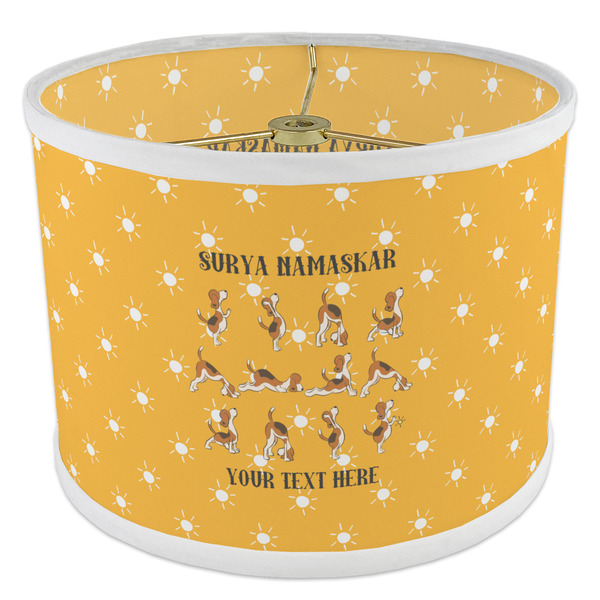 Yoga Dogs Sun Salutations 8" Drum Lampshade - ANGLE Poly-Film