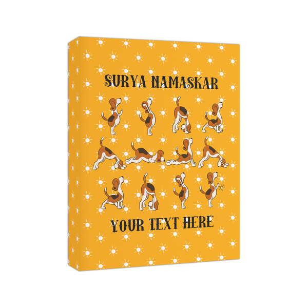 Yoga Dogs Sun Salutations 8x10 - Canvas Print - Angled View