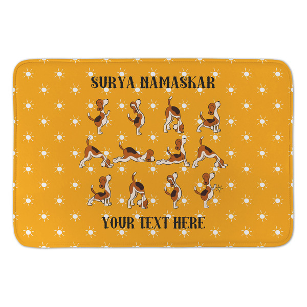 Custom Yoga Dogs Sun Salutations Anti-Fatigue Kitchen Mat (Personalized)