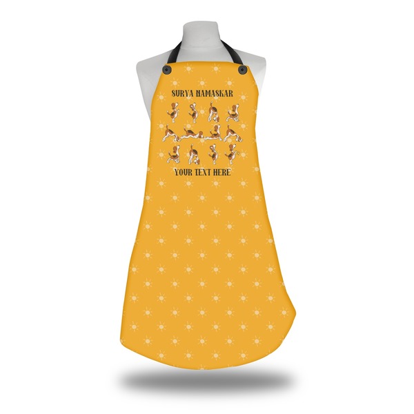 Custom Yoga Dogs Sun Salutations Apron w/ Name or Text