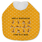 Yoga Dogs Sun Salutations Jersey Knit Baby Bib w/ Name or Text