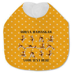 Yoga Dogs Sun Salutations Jersey Knit Baby Bib w/ Name or Text
