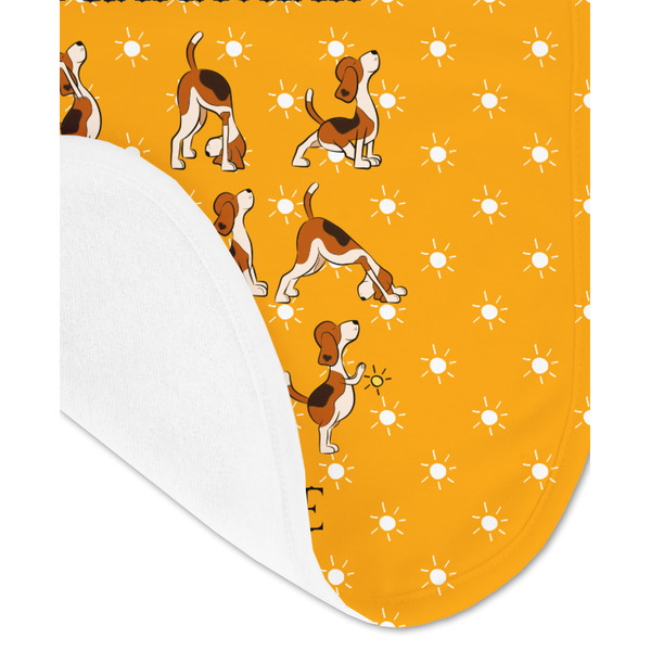 Yoga Dogs Sun Salutations Baby Bib - AFT detail