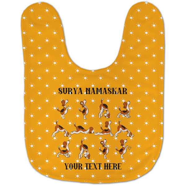 Yoga Dogs Sun Salutations Baby Bib - AFT flat