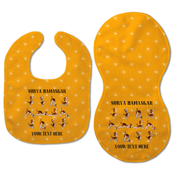 Yoga Dogs Sun Salutations Baby Bib & Burp Set - Approval (new bib & burp)