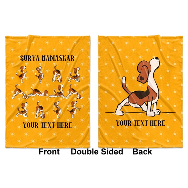 Yoga Dogs Sun Salutations Baby Blanket (Double Sided - Printed Front and Back)