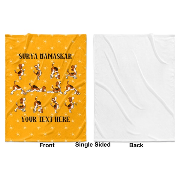 Yoga Dogs Sun Salutations Baby Blanket (Single Sided - Printed Front, White Back)