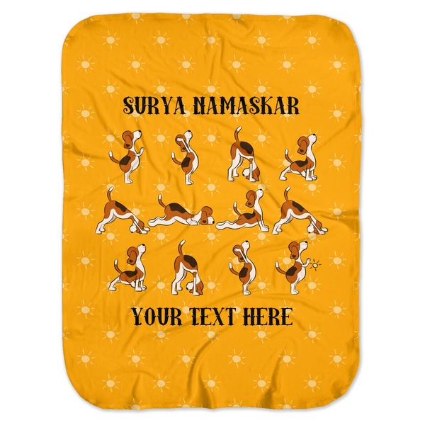 Custom Yoga Dogs Sun Salutations Baby Swaddling Blanket (Personalized)