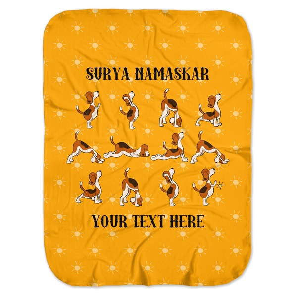 Custom Yoga Dogs Sun Salutations Baby Swaddling Blanket (Personalized)