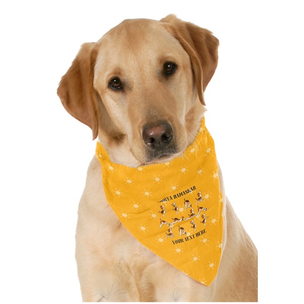 Custom Yoga Dogs Sun Salutations Dog Bandana Scarf w/ Name or Text