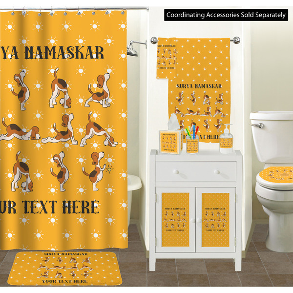 Yoga Dogs Sun Salutations Bathroom Scene