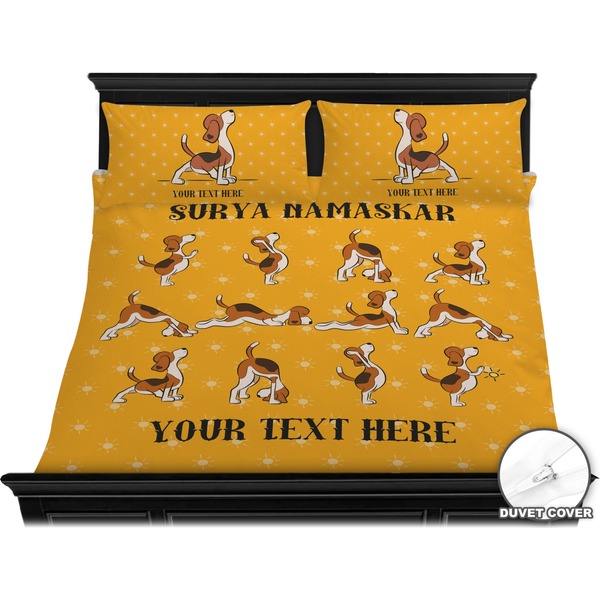 Yoga Dogs Sun Salutations Bedding Set (King) - Duvet
