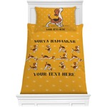 Yoga Dogs Sun Salutations Comforter Set - Twin XL (Personalized)