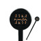 Yoga Dogs Sun Salutations 7" Round Plastic Stir Sticks - Black - Single Sided (Personalized)