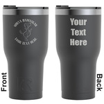 Yoga Dogs Sun Salutations RTIC Tumbler - Black - Engraved Front & Back (Personalized)