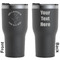 Yoga Dogs Sun Salutations Black RTIC Tumbler - Front and Back