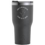 Yoga Dogs Sun Salutations RTIC Tumbler - Black - Engraved Front (Personalized)