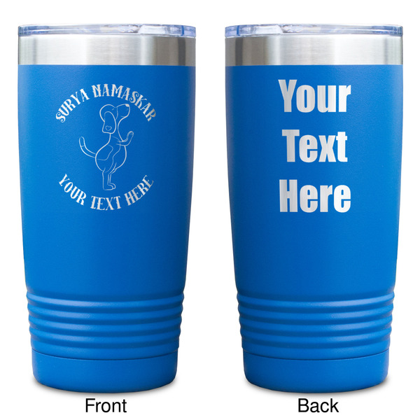 Yoga Dogs Sun Salutations Blue Polar Camel Tumbler - 20oz - Double Sided - Approval