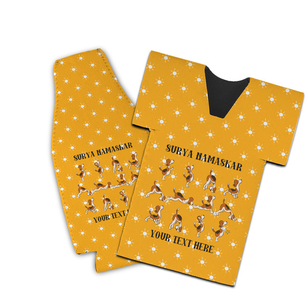 Custom Yoga Dogs Sun Salutations Bottle Cooler (Personalized)