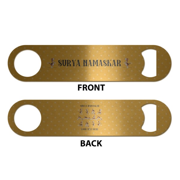 Yoga Dogs Sun Salutations Bottle Opener - Front & Back