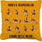Yoga Dogs Sun Salutations Burlap Pillow 16"